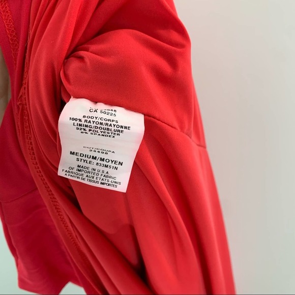 ABS Allen Schwartz Red Maxi Dress Women’s Size M NWT $380 - Picture 14 of 15